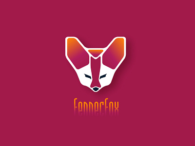Fennecfox animal design fennec fox fox gradient logo vector