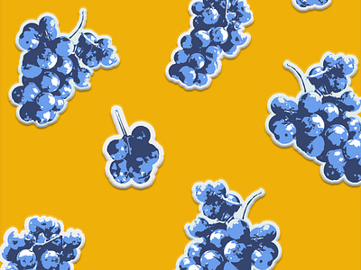 Grape Pattern design fruit grape illuatration pattern sticker