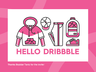 Hello Dribbble！ dribbble first shot illustration sports suit
