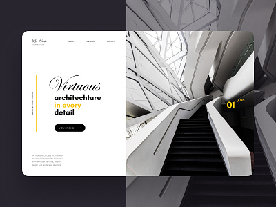 Landing page | Architectural bureau architecture branding clean design design landing landing page minimalism minimalist monochrome ui uiux ux web design website