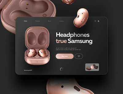 Galaxy Buds Website Concept (@yudaev.school) branding clean design concept design galaxy headphones headphonesdesign landing landing page samsung ui web webdesign websitedesign