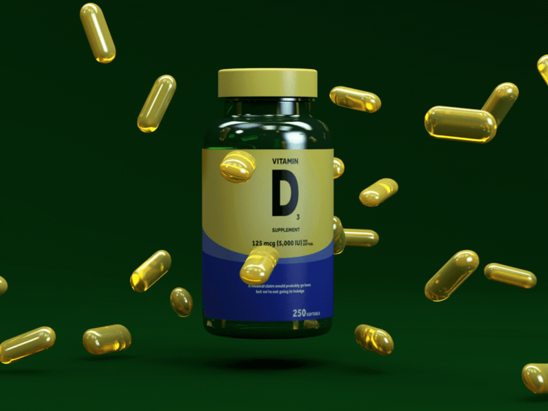 Healthcare Triage - Vitamin D Loop 3d cinema 4d loop loop animation