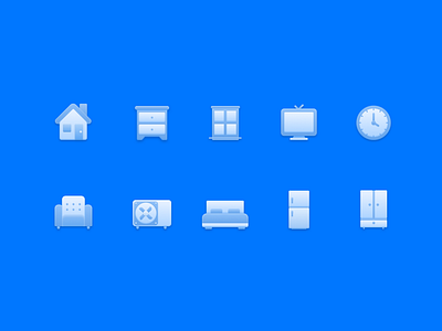 Set of icons about housing