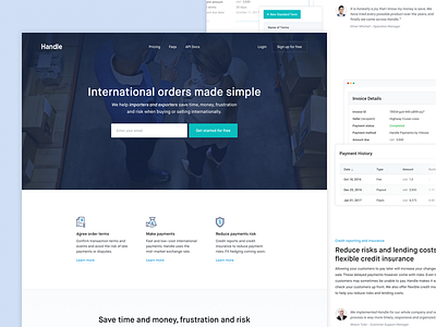 FinTech - Landing Page art direction features fintech flat homepage landing page saas signup ui design user interface design web design