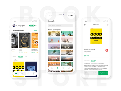 Book Store App - Exploration book buy category detail ecommerce exploration list minimalism search store ui uidesign