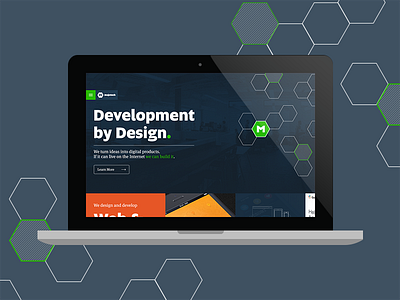 Segmented Landing Page Concept blocked blocks eli eliwilliamson flat hex honeycomb landing mojo mojotech segmented tile