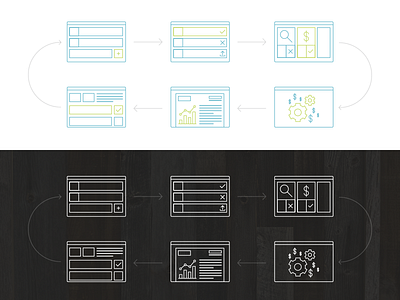 Wire Flow Diagram arrow clean diagram flow knockout line simple thin userflow wire wireframes