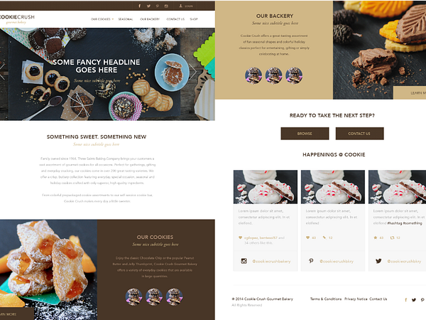 Cookie Crush Bakery Website Design by Noticed on Dribbble