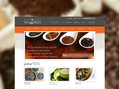 The Tea Market Website Design brand design ecommerce tea ui website design