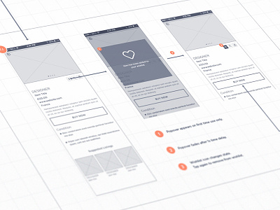 Wireframe Snippet ios layout mobile prototype ui ux wireframe