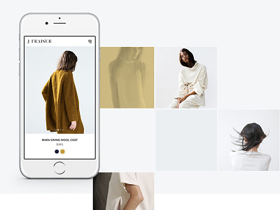J Fraiser eCommerce | Product detail page app ecommerce fashion ios minimal mobile store
