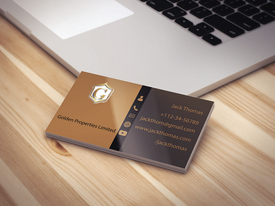 Golden properties ltd Business Card businesscards design