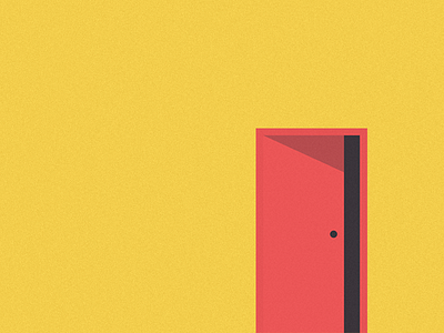 Door bright flat illustration