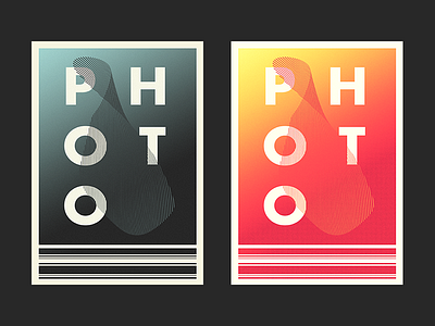 Photo gradient graphic design poster typography