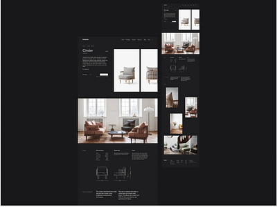 Cinder design minimal ui web web design