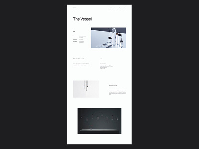 Vessel clean concept desktop grid layout minimal typography ui ux web whitespace