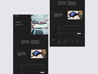 Kollektiv—Custom page clean contact contact form custom dark desktop form form field grid layout minimal typography ui ux web