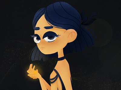 catch your light characterdesign digitalart illustration light night procreate