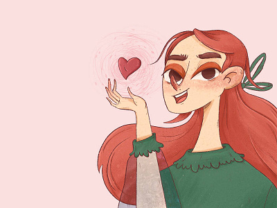 love is in the air character characterdesign cute digitalart illustration love pink valentine day