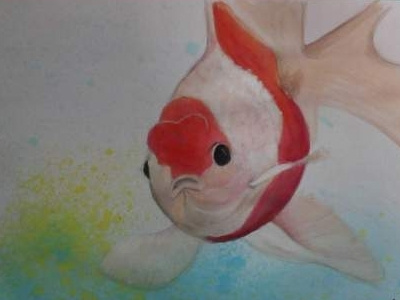 2012 goldfish illustration painting