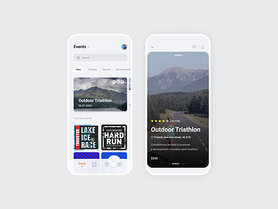 Running event App design inteface ui uiux ux web webdesign