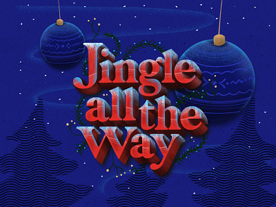 Jingle all the way christmas digitalpainting lettering lettering art procreateapp