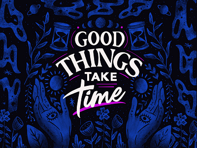 Good things take time illustration lettering letteringart procreateapp