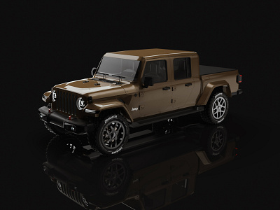 Jeep Gladiator 3d 3d art 3d design 3d modeling animation car cgi jeep lighting texturing vehicle