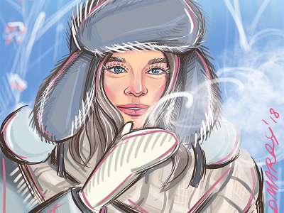 Illustration of frosty day