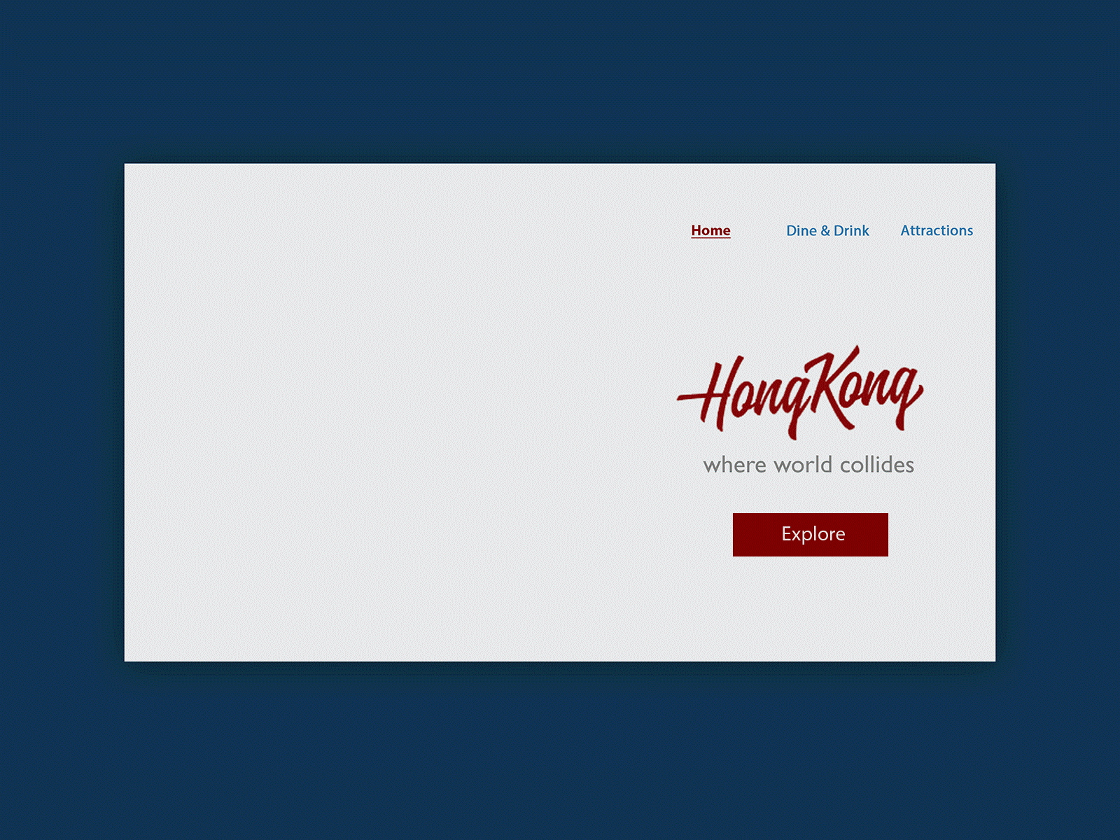 Discover Hong Kong landingpage template traveling website