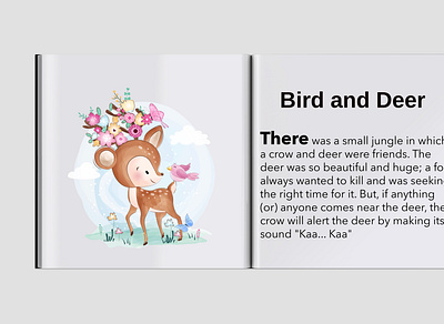 Bird and Deer childrens book childrens illustration illustraion storybook