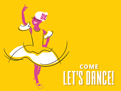 Come Let's Dance branding character design icon illustration