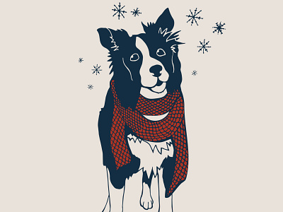 Grounds & Hounds – Winter Pup character cute design digital digital illustration dog drawing festive holiday illustration knit minimal pup puppy scarf snow snowflake snowflakes snowy winter