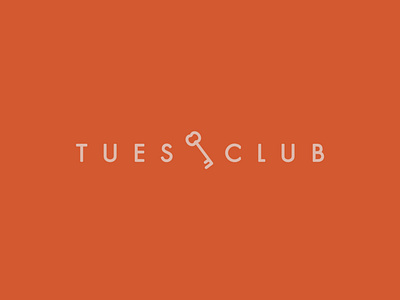 The Tuesday Club - Secondary Logo brand brand design branding cute digital art etsy etsy shop fashion feminine futura illustration key logo logo and branding pink red retail secondary logo simple tuesday club