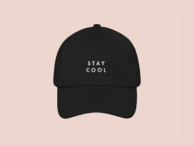 Stay Cool – Dad Hat baseball cap baseball hat black hat cool cool hat dad hat embroidered embroidered hat embroidery hat product simple stay cool stay cool hat type typography