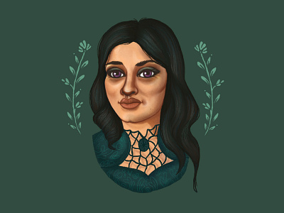 Yennifer | The Witcher character character design digital drawing drawing fan art fanart floral flower illustration flowers illustration illustration digital illustrationdaily netflix portrait portrait illustration procreate the witcher witcher witcher fan art yennifer