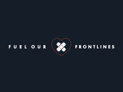 Fuel Our Frontlines Graphic | Brewpoint Coffee band aids bandaids brand brand design brand identity branding care covid 19 facebook banner first aid frontlines heart icon icons identity logo logo lockup medical social media typography