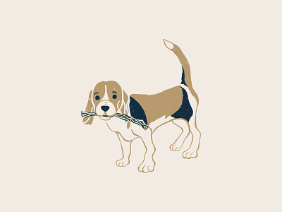 Grounds & Hounds Camp Out Beagle Illustration