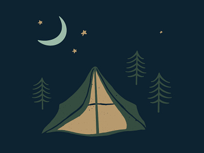 Grounds & Hounds Camp Out Scene adventure campaign camping camping illustration camping out illustration moon night night sky night sky illustration nighttime nighttime illustration outside starry starry night stars tent tent illustration trees wilderness