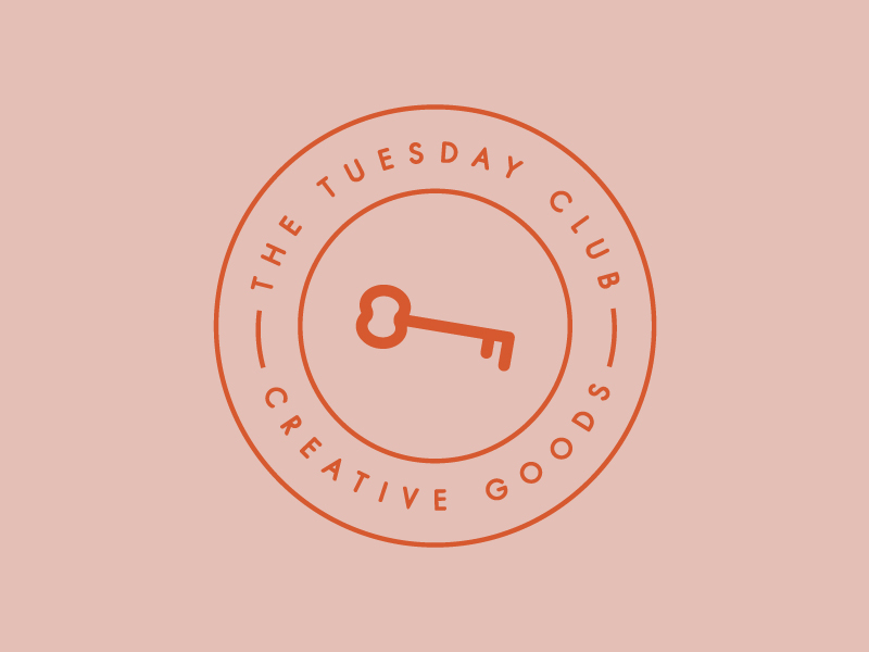 Logo Stamp - The Tuesday Club creative club typography key graphic design minimal merchandise design the tuesday club tuesday club logo stamp