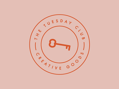 Logo Stamp | The Tuesday Club club creative graphic design key logo stamp merchandise design minimal the tuesday club tuesday club typography