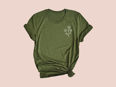 Floral Embroidery | The Tuesday Club bella canvas embroidery floral flowers merchandise shirt