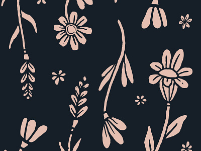 Pink Flowers | The Tuesday Club botanical floral flowers illustration pattern wildflowers