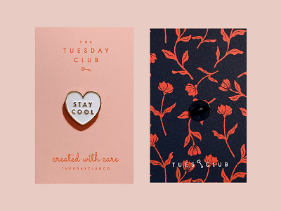 Stay Cool Pin | The Tuesday Club enamel pin floral merchandise pin product stay cool the tuesday club