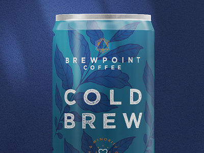 Cold Brew Close-Up | Brewpoint Coffee can design can packaging canned cold brew coffee design coffee packaging coffee plant cold brew cans icons minimal packaging design