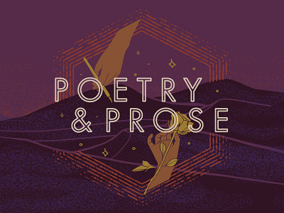 Poetry & Prose Illustration | Brewpoint Coffee desert flowers poetry rose sunset