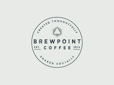 Brewpoint Coffee - Final Stamp badge coffee stamp stamp design typography