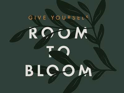 Room to Bloom - Brewpoint Coffee botanical botanical illustration coffee coffee shop design digital digital illustration drawing floral futura graphic illustration leaf leaves merchandise plant tshirt tshirtdesign typography vines