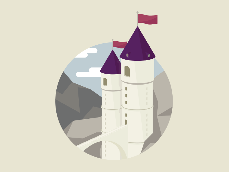 Tower Game castle colours flat game illustration simple sketch tower vector