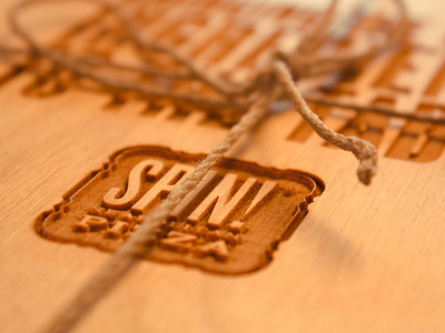 SPIN! Proposal Packaging advertising branding burn design graphic design hand crafted laser logo packaging twine wood